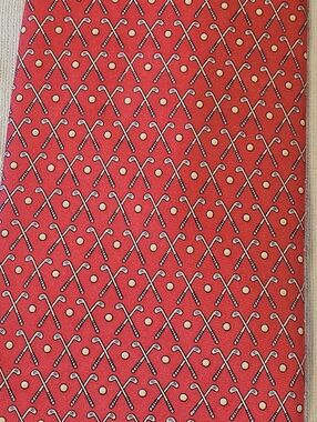Sero New England Classics 100% Silk Golf Clubs Balls Men's Necktie 60 Inch Red